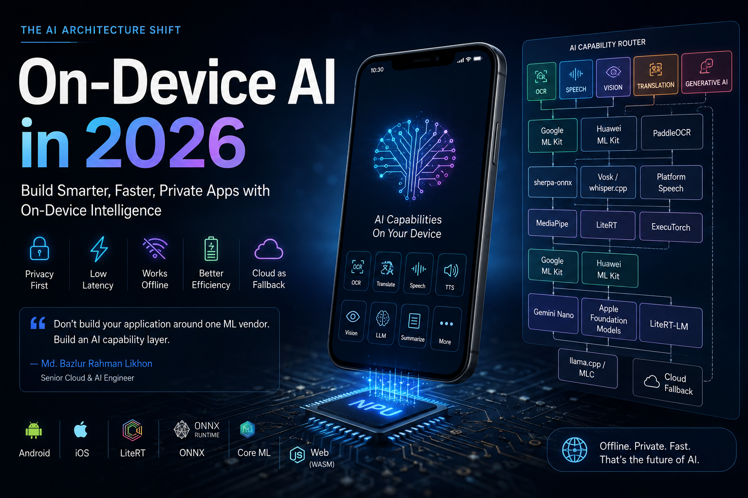 On-Device AI in 2026: The Complete Guide to Local AI, ML Runtimes, and Hybrid Cloud Architecture