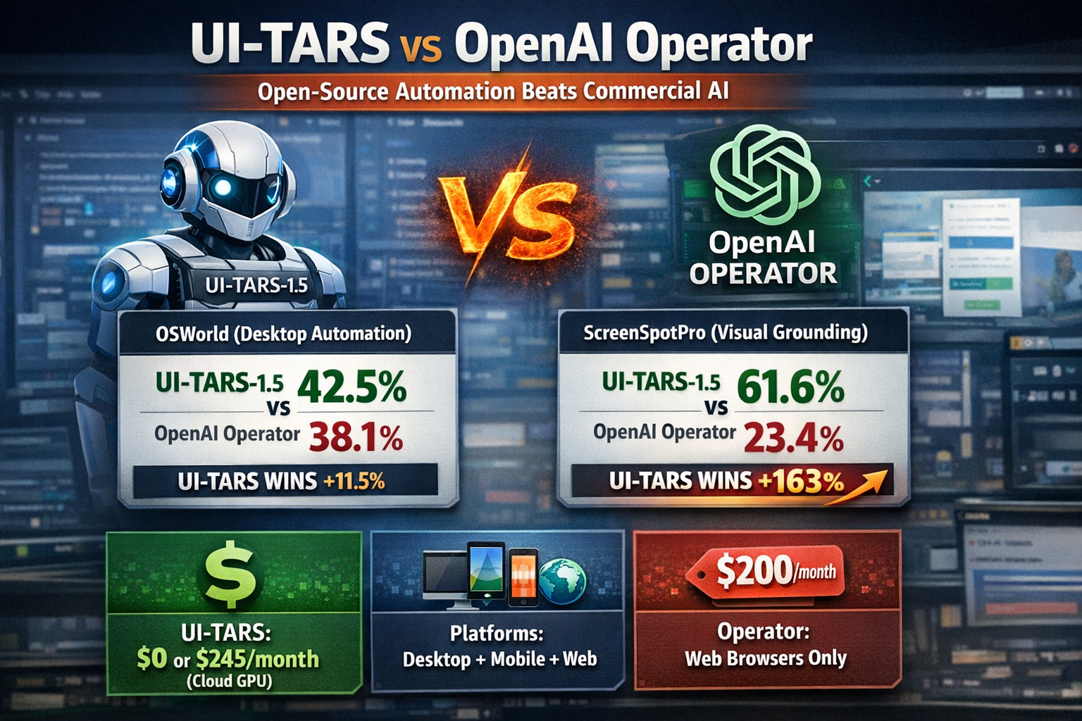 UI-TARS vs OpenAI Operator: Open-Source Desktop Automation Beats Commercial AI (Benchmark Analysis)