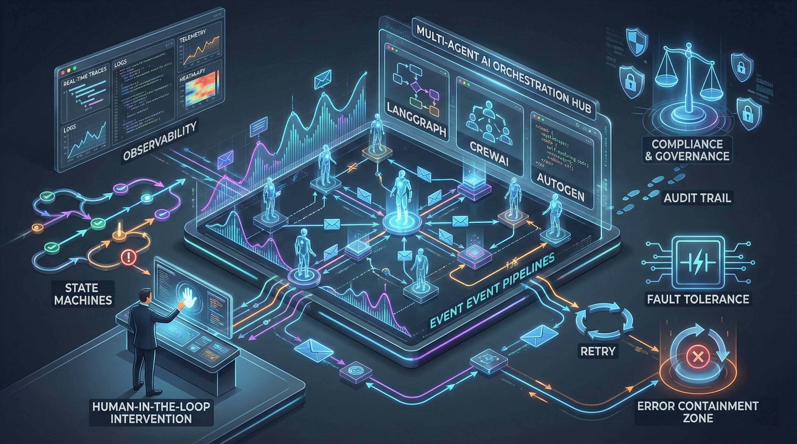 Multi-Agent Orchestration: LangGraph vs. CrewAI vs. AutoGen for Enterprise Workflows